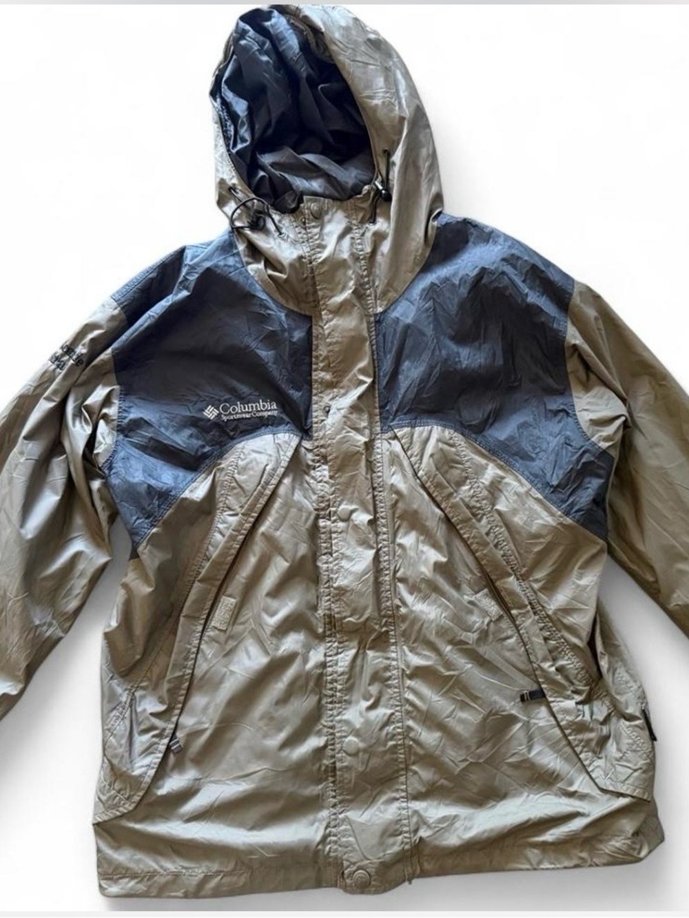 Columbia Men's Two-Tone Hooded Rain Jacket - brown